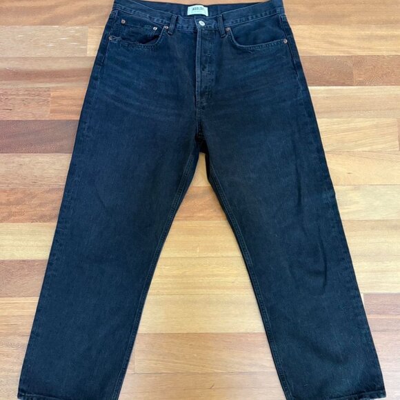 AGOLDE Black Straight Leg Jeans - Picture 1 of 3